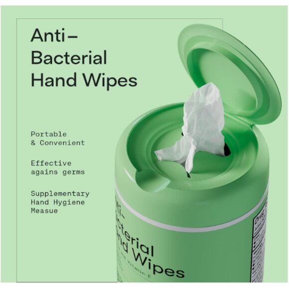 Lot of 3 Biopure Anti-Bacterial Hand Wipes, 50 ct. Canisters Total 150 Wipes - Picture 2 of 7